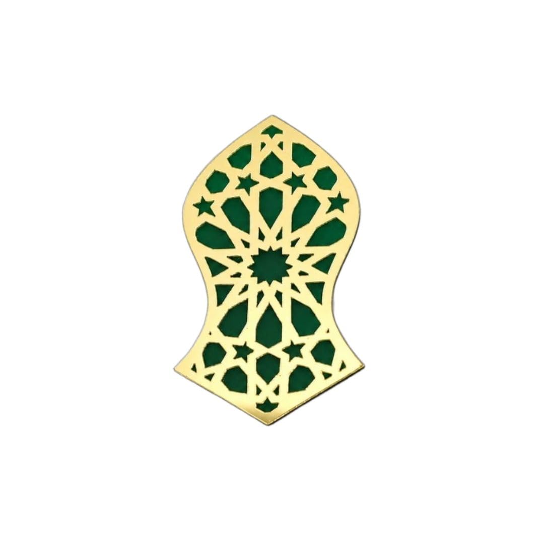 EID MILAD UN NABI Brooch for Men & Women | Islamic Geometric Green and Gold Brooch | Muslim Badge for Eid Milad, Ramadan, Hajj, Umrah, Wedding, Gift & Islamic Events-picture-19