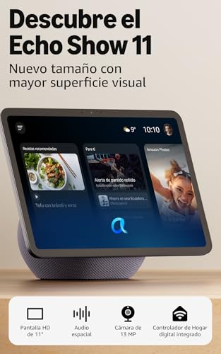 Miniatura 2 de Amazon Echo Show 11 (última generación): pantalla Full HD de 11", con colores brillantes, más espacio de interfaz y audio espacial (gris grafito), con Acceso Anticipado a Alexa+