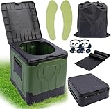 TOSUTO Inodoro Portatil,WC Portatil Plegable 30L,Capacidad de Carga hasta...