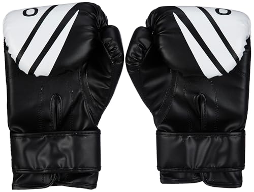 Image of LEPRO Boxing Gloves, PU Leather Boxing Gloves for Men & Women for Training and Match Boxing Gloves for Karate Muay Thai Kick Taekwondo Training (12oz, Black)