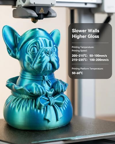 Image of 250g Silk Triple Color PLA Filament 1.75mm Bundle, SUNLU 3D Printer Filament, Coextruded Shiny PLA, Vacuum Packed, 4 Rolls, BlackGoldPurple+RedYellowBlue+OrangeBlueGreen+BlueGreenPurple
