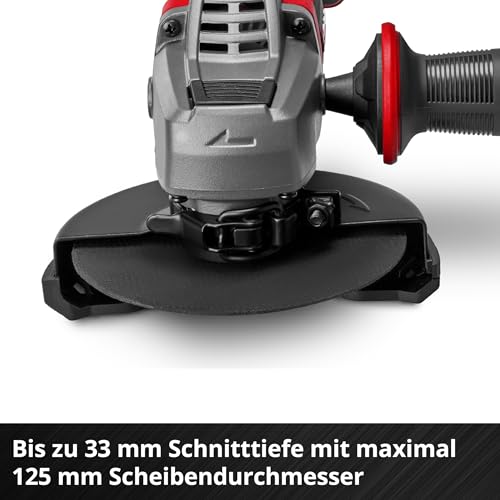 Einhell Professional Akku-Winkelschleifer TP-AG 18/125 CE Q Li Power X-Change (18 V, 900 W, Ø 125 mm, 33 mm Schnitttiefe, Brushless, Konstantelektronik, ohne Trennscheibe, ohne Akku)