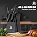 Vestaware Knife Set with Block, 14 Pcs Sharp Stainless Steel Kitchen Knife Set with Ergonomic Anti-slip Handle, All-in-One Knives Set for Kitchen Saving Most Space, New Apartment Essentials and Gifts