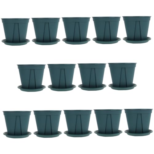 POPETPOP 14 Set Plastic Pot Grandes Maceteros Aire Libre Macetas De Interior Macetas Grandes Macetas De Interior Macetas De Terracota Plantas Maceteros De Plástico Macetas Resina Verde