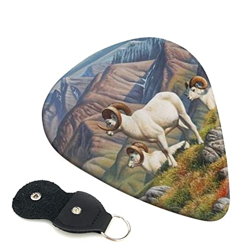 ギターピック 6枚セット 0.46mm 0.71mm 0.96mm エレキギター ベース用ピック ウクレレ ギター ABS素材 エレクトリック アコースティック 弦楽器 初心者 トライアングル ピック( ヤギ )