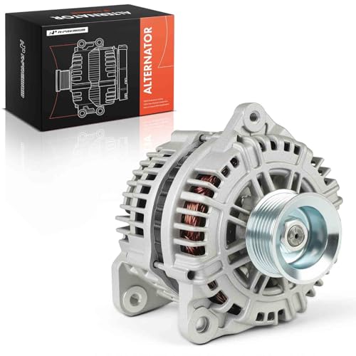 A-Premium Alternator Compatible with Nissan TITAN 2004-2006, Pathfinder Armada 2004, Armada 2005-2006 & Infiniti QX56 2004-2006, 5.6L, 12V 130A 7-Groove Pulley Clockwise, Replace# 23100-8S100