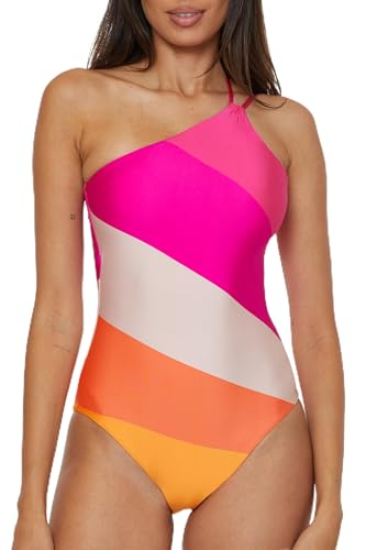 Trina Turk Women's Sunburst One Piece Swimsuit, Adjustable, Bathing Suits