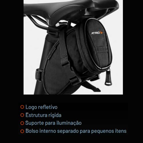 Bolsa De Selim para Bicicleta Cap de 1L Resist à Água Refletivol em Poliéster e PVC Atrio- BI093