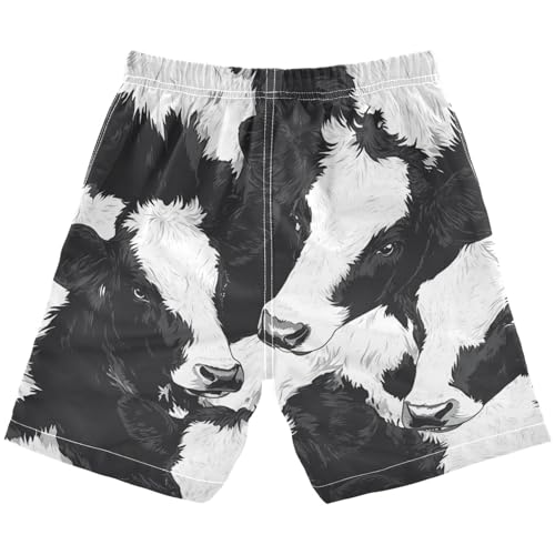 Boys Beach Board Shorts Cow Camo Battle Swim Trunk Teen Swimwear 8-16Y2
