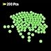 PATIKIL 3mm Luminous Fishing Beads, 200 Pieces Plastic Glow Fishing Bait Eggs Rig Bead Tackle Tool Round, Green