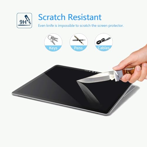 Megoo [3-Pack Glass Screen Protector for Microsoft Surface Go 4/ Surface Go 3/ Surface Go 2 10.5 Inch, Easy Installation, Precise Cutouts, Scratch Resistant, High Sensitivity - Thumbnail 5