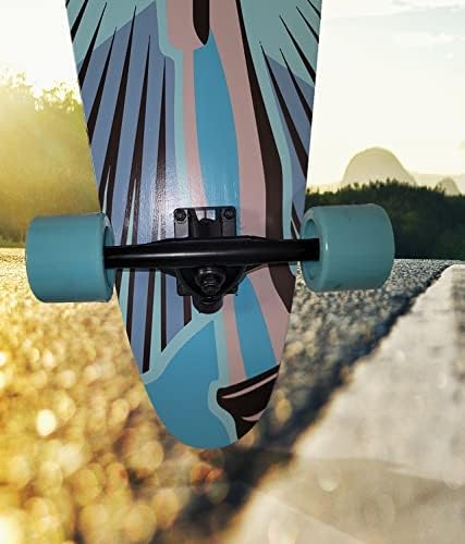 Miniatura 2 de Quest Longboard Skateboard Cruiser, Lion Woody - Longboards completos - Patinetas completas unisex para jóvenes y adultos, 7 capas de madera de arce