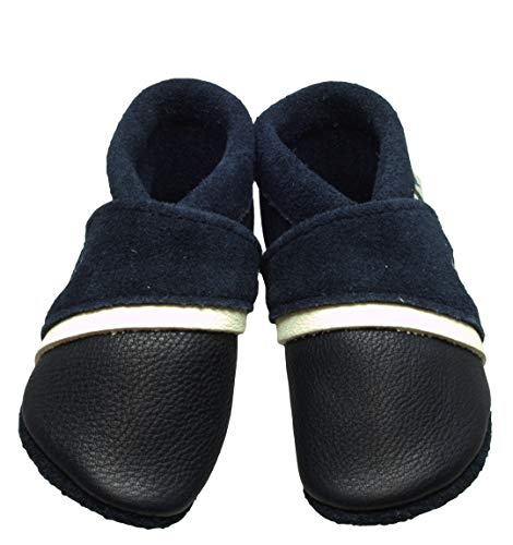 Pantolinos Krabbelschuhe Luxor Anker Hausschuhe Ökoleder Blau, Schuhgröße:EUR 26 Cover