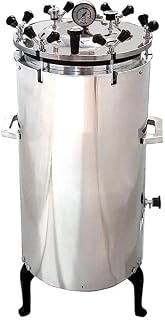 Florix Nation stainless steel Mirror Finish Electric Vertical Autoclave, 12” x 22” – Six Wing Nut, Stainless Steel Body, 1... Price In India