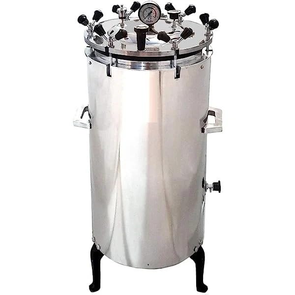 Florix Nation Aluminium Mirror Finish Electric Vertical Autoclave, 12” x 22” – Six Wing Nut, Stainless Steel Body, 15–20 PSI, 121°C Sterilizer for Hospital & Lab Use-image-42