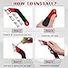 8PCS Grout Removal Tool Set, COITEK 1PCS Grout Scraping Rake with 5 PCS Extra Replacement Blades, 1PCS Grout Saw with 1P Grout Removal Knife for Tile Cleaning (Red+Black)