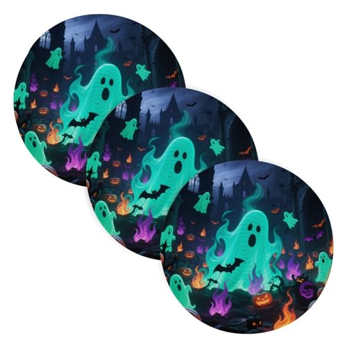 Dessous de plat pour casserole chaude Halloween tapis absorbant grand format 38cm