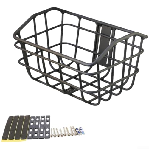 Cesta delantera de aleación de aluminio tipo B para bicicleta con soporte estable y espacioso 2