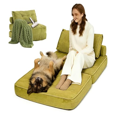 ���x�b�h �l�ԗp 2WAY�\�t�@�[�x�b�h�A190x85x20cm �ѕz�� �A ���x�b�h �l�ԗp �� �x�b�h ��^�� �v���[���g�l�A�Ƒ��A�y�b�g�p,green