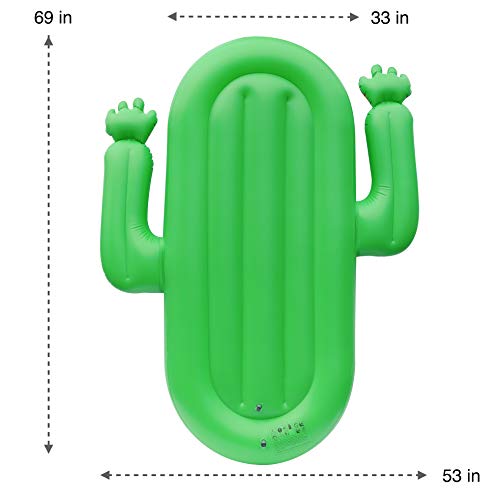 Kurala Inflatable Cactus Pool Float Summer Water Toy Kids Adults 69 Inches Long - Thumbnail 2