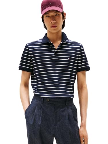 Image of Tommy Hilfiger Mens Short Sleeve Casual Polo Shirts in Regular Fit with Liquid Cotton