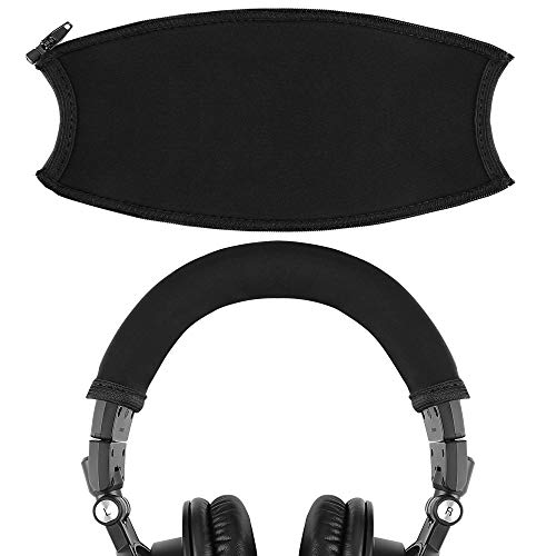 Geekria - Fascia per capelli compatibile con Audio Technica ATH M50x, M50xBT, M50xPB, M50xWH, M50xBB, M50xBB, fascia per cuffie, parti di riparazione, installazione fai da te (nero)