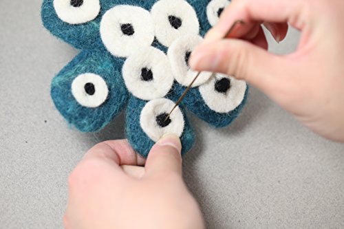 Woolbuddy Sea Animal Needle Felting Kit, Felt Animal Kit, Handmade, Felting Wool With 2 Felting Needles And Instruction (Octopus) #TOP4