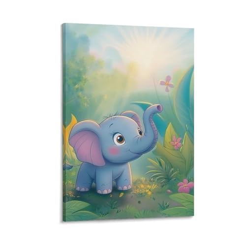 Tableau impression sur toile éléphant déco murale haute définition 30x45