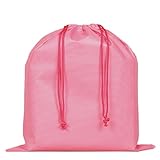 2 Piece Thick Non-woven Dust Bag Beam Port Drawstring Pouch (Pink)