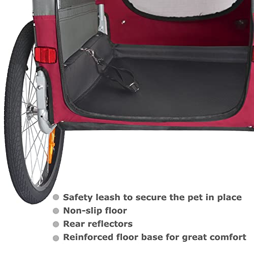 Doggyhut Premium Pet Bike Trailer & Stroller For Small,Medium Or Large Dogs,Bicycle Trailer For Dogs Up To 100 Lbs (Red, Xl), (Ts801Xl) #TOP4