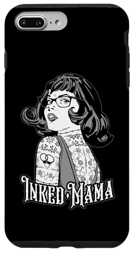 Inked Mama Mom Life ���B���e�[�W �^�g�D�[���� �� �|�b�v�A�[�g ���̎q �X�}�z�P�[�X iPhone 7 Plus/8 Plus �p