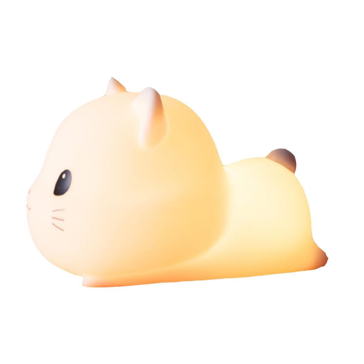 Nachtlampe Kleine Schlafzimmer Dekorative und Schreibtisch Katzen Nachtlicht USB Betrieben aus Silikon Abs Süßes Katzenförmiges Design