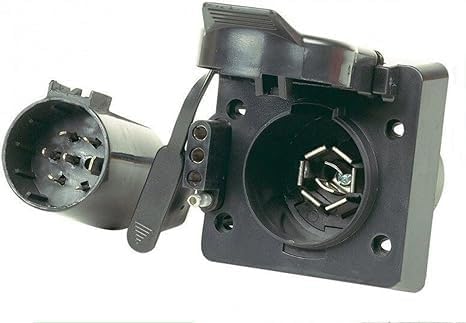 40955 Multi-Tow 7 Way RV & 4 Flat Trailer Connector Plug Adaptor for Hopkins