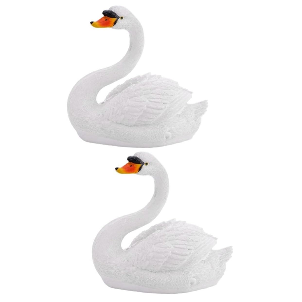 Statue de cygne flottante en résine blanche haute fidélité pour parc