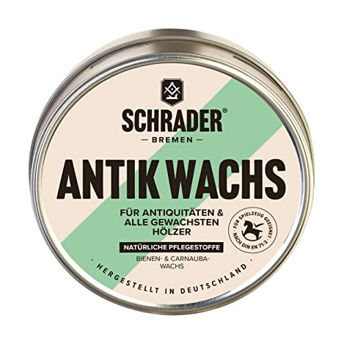 SCHRADER Antik Wachs - Pflegemittel für Holzmöbel - ideal für Auffrischung und Schutz antiker Möbel - 200ml - Made in Germany