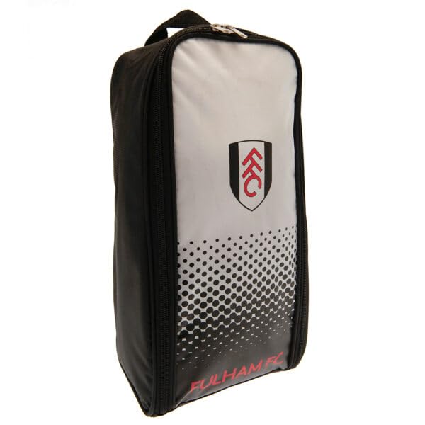 Fulham FC Boot Bag Official Merchandise, Black, - approx 35cm x 18cm x 12cm, Boot Bag