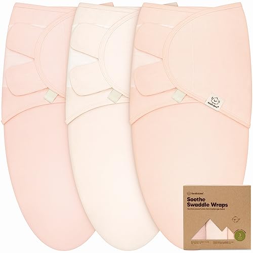 Image of 3-Pack Organic Baby Swaddle Sleep Sacks - Newborn Swaddle Sack, Ergonomic Baby Swaddles 0-3 Months, Swaddles for Newborns, Baby Sleep Sack, Baby Swaddle Blanket Wrap, Baby Essentials (Angelic)