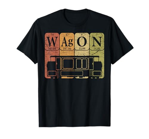 Train Wagon Periodic Table Elements Railroad Train Lover T-Shirt