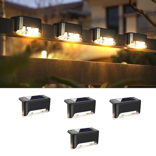 Image of Solar Light for Outdoor Garden Waterproof Home Wall Lights, Solar Lamp for Stair, Deck, Balcony, Terrace, Garden, Fence Decoration (20, Standard)