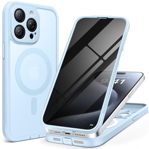 Coque iPhone 15 Pro Max MagSafe anti-espion avec protection écran et objectif photo intégrale