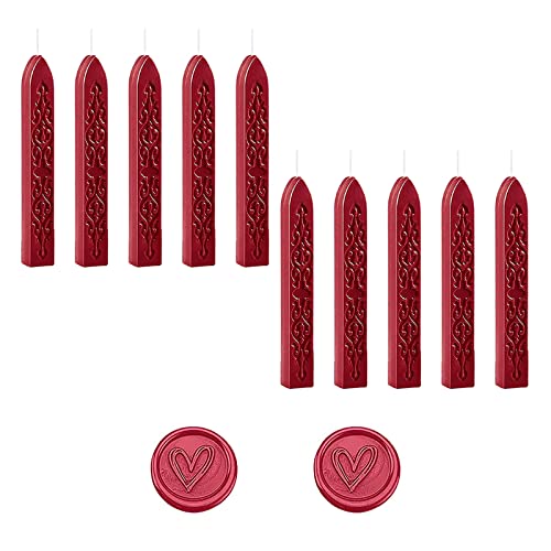 Wax Stick, Wax Seal, Antique Sealing Wax, 10 Pieces Wax Wax, Vintage Wax Sticks, Sealing Wax Sticks, Letter Wax Stick with Wick