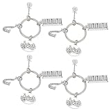 TOYANDONA Llavero Musical 4 Piezas con Temática de Instrumentos, Llaveros Decorativos de Metal Resistente con Piano, Guitarra, Saxofón y Nota Musical para Fiesta, Cumpleaños y Accesorios