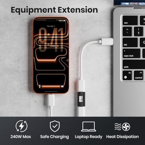 Image of ZORBES 2Pcs PD 240W USB C Female to Female Adapter, 80Gbps Data Sync Type C Connector with 16K@60Hz Video Output USB C Coupler Bidirectional Converter for iPhone 17 /16 /15, Thunderbolt 5 /4, MacBook