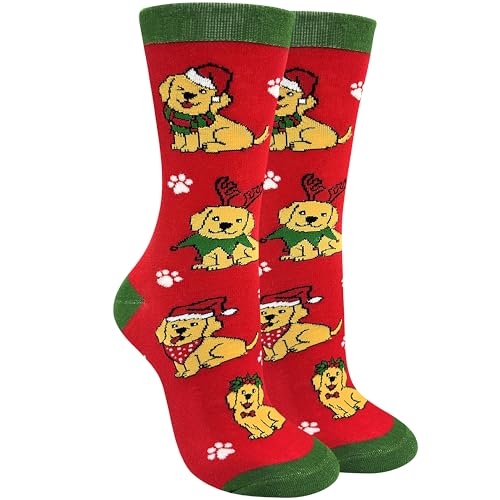 YWEIOUSD Christmas Labrador Dog Socks for Men Women Funny Sock Novelty Christma Costume Gag Gifts for Adults Kids Gift