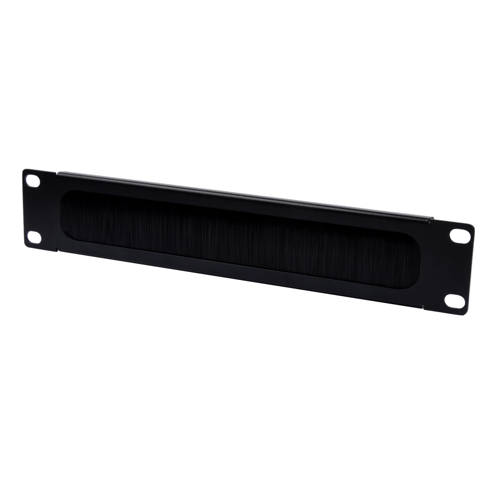 GeeekPi DeskPi Lot de 2 panneaux à œillets avec bande brosse - 1U - 10" (254 mm) - Pour armoires réseau et câbles réseau - Noir