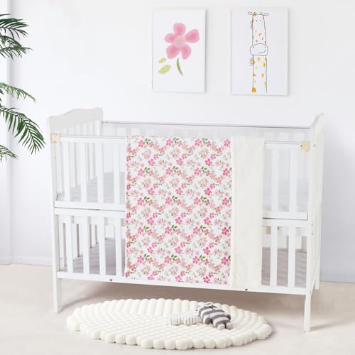 Image of CREVENT 30''X40'' Cute Cozy Fluffy Warm Baby Blanket for Girls Boys Infants Toddlers' Bedding /Crib /Cot /Stroller, Baby Shower Birthday Newborn's Gift - Wildflower