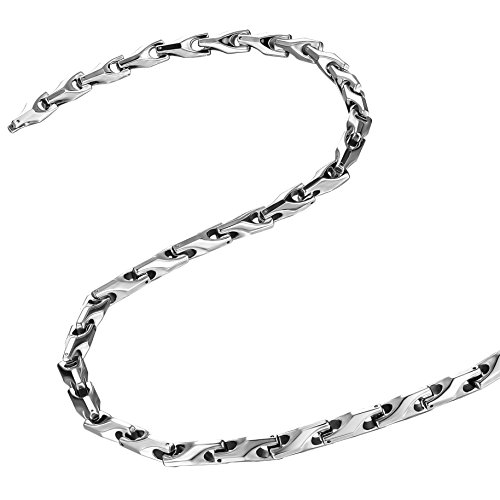 Urban Jewelry Stunning Men's Tungsten 22 Inches Silver Toned Link Chain Necklace #TOP4