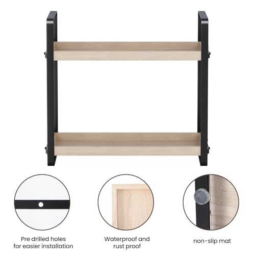 Image of HNRLOY Bathroom Counter Organizer,Bathroom Countertop Organizer,Counter Shelf,Countertop Storage,Organization and Storage,Makeup Shelf,Sink Caddy(Burlywood 2 Tier)