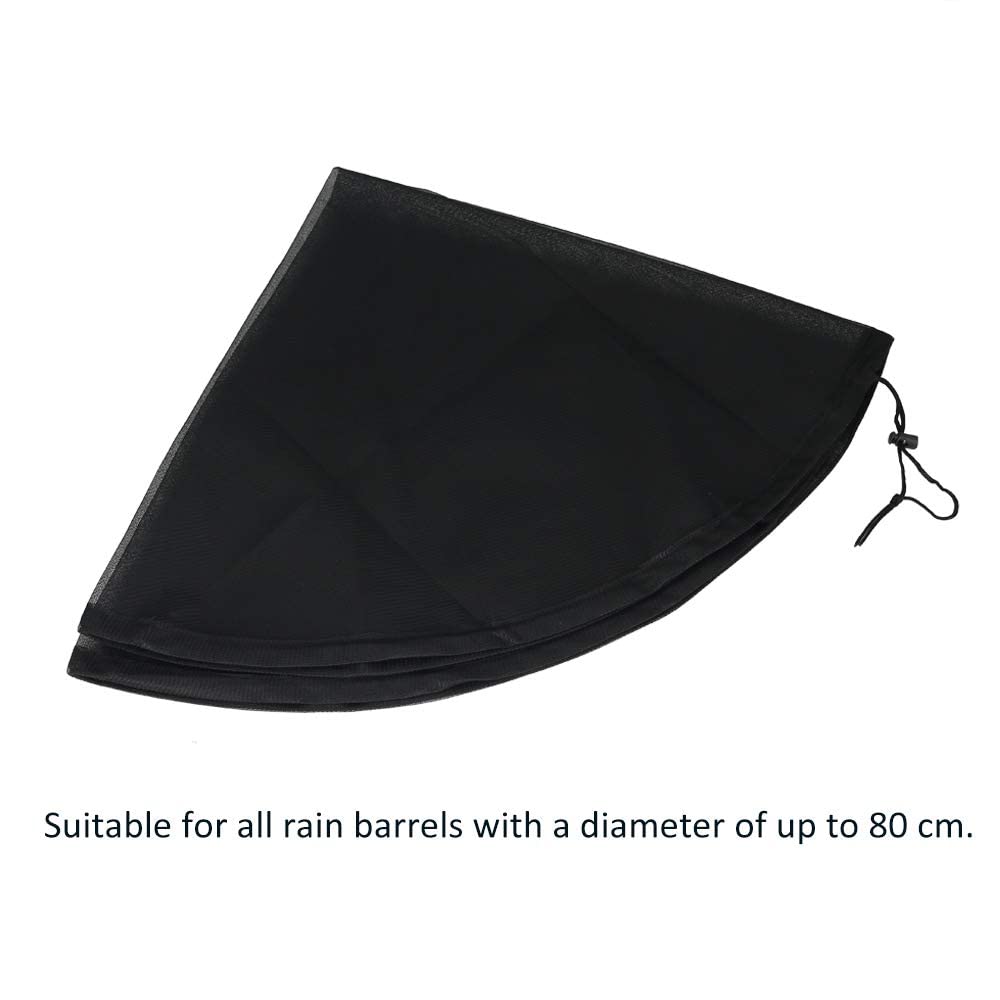 Excefore Mesh Cover for Rain Barrels, 4pcs 39in Rain Barrel Netting with Drawstring, for Keeping Fallen Leaves and Debris Out of Your Rain Barrel Water Collection Buckets