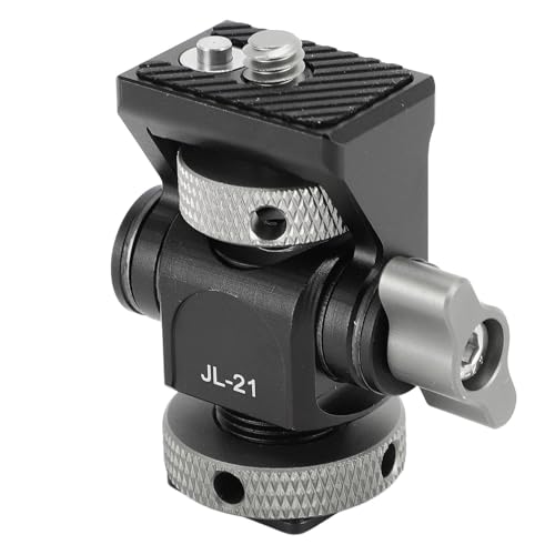 Adaptador de Pantalla de Cámara con Montaje en Zapata, Giratorio de 360 ​​grados con Tornillo de 1/4 Pulgadas, Pantalla JL 21